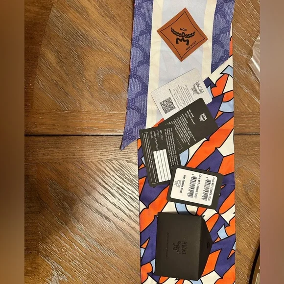 NWT MCM 100% Silk Scarf💎Authentic - Picture 13 of 17